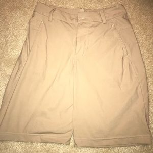 Lululemon khaki stretch shorts